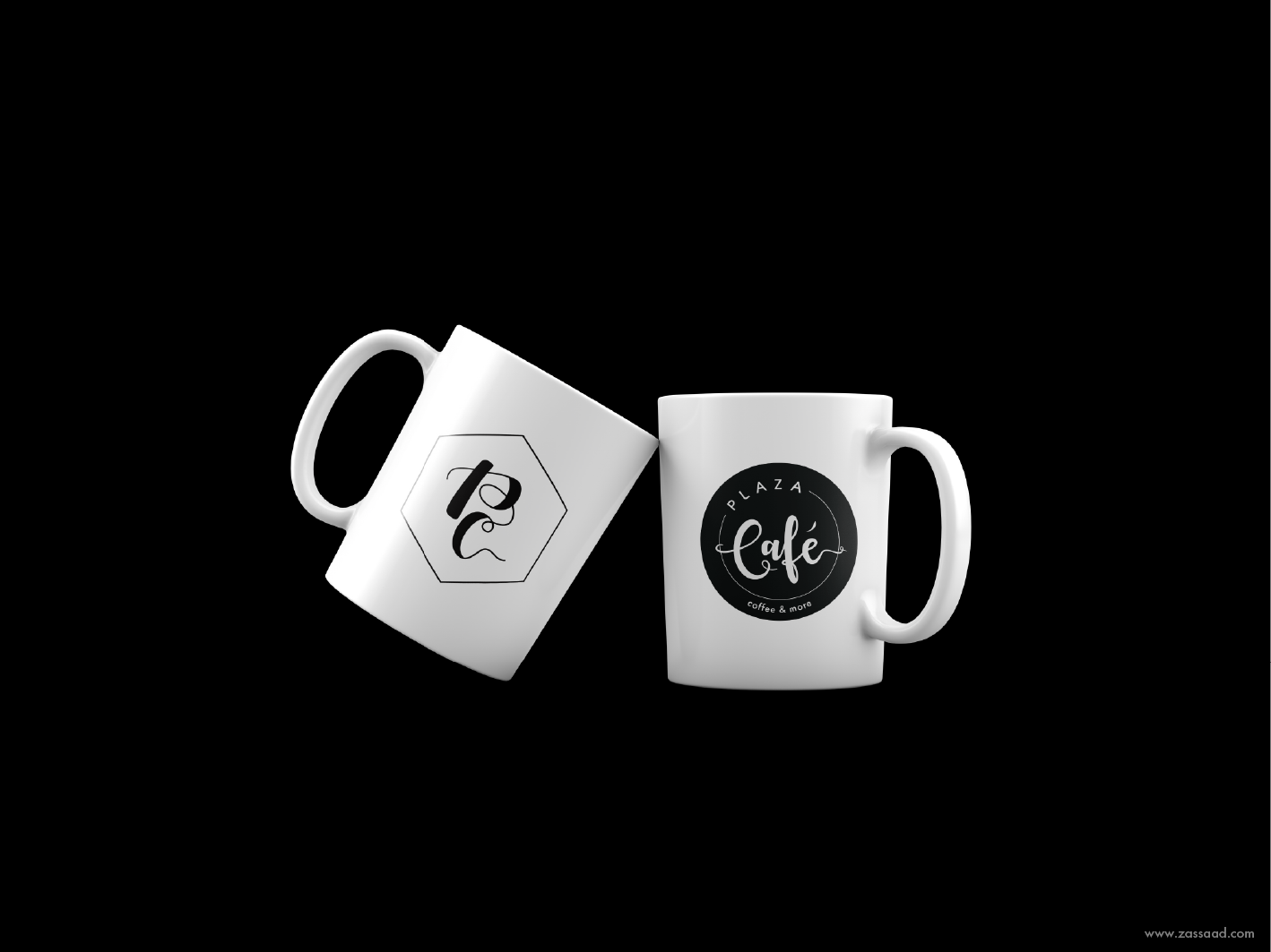 Plaza Cafe Logo Mugs