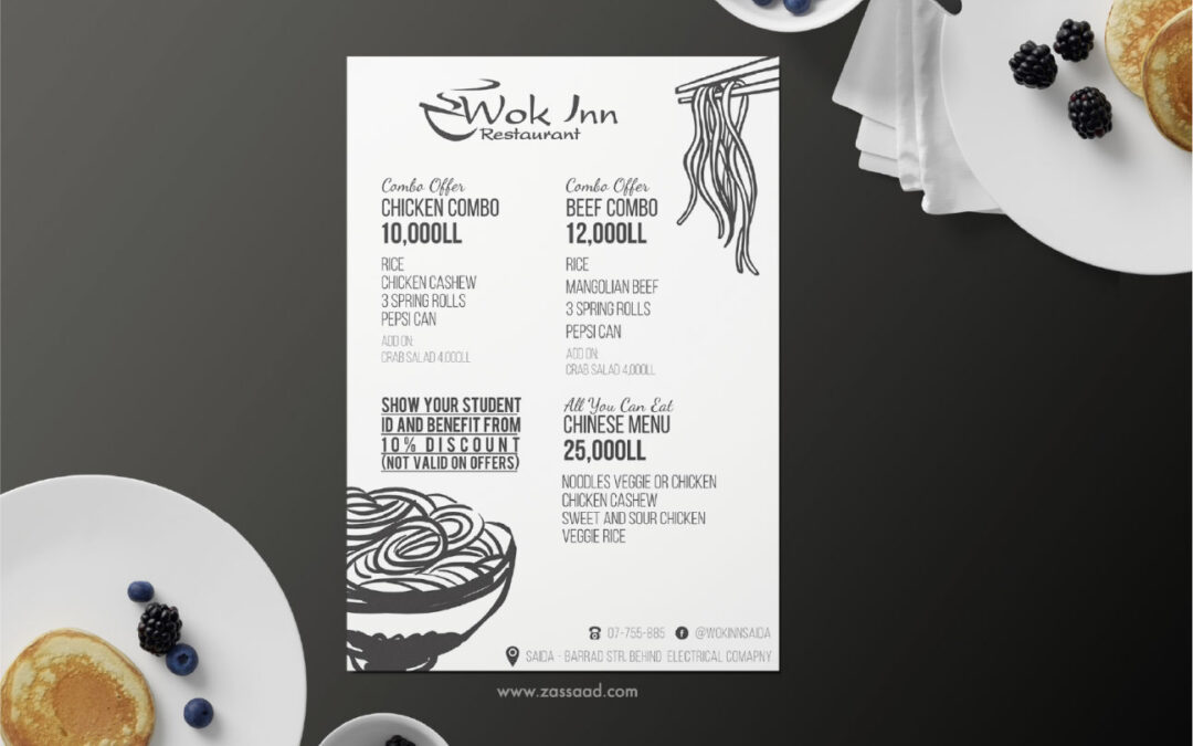 Wok Inn | Menu Flyer Design